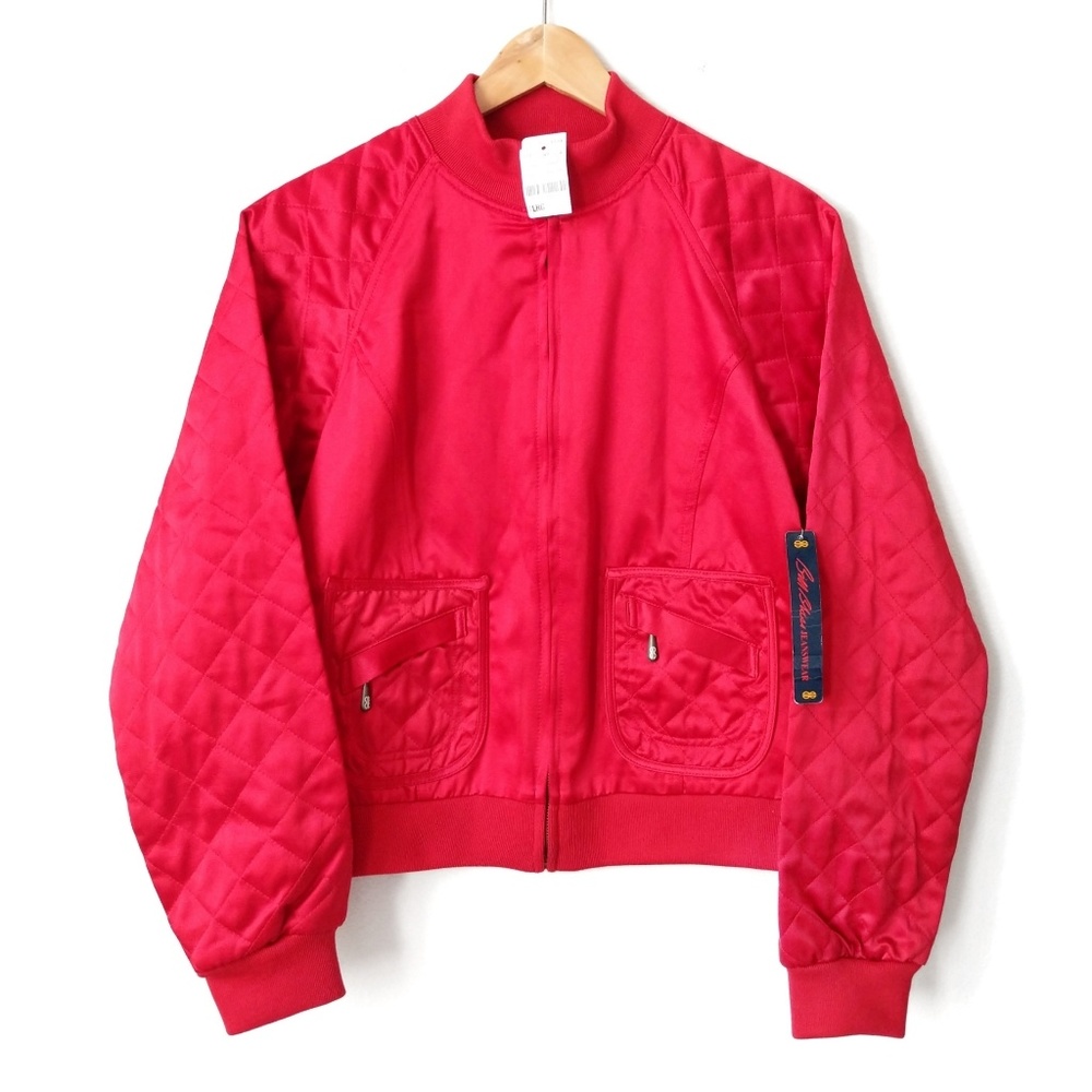 VTG Bill Blass Jeans satin bomber jacket